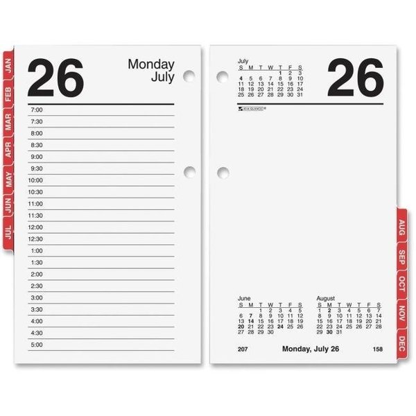 At-A-Glance At A Glance AAGE717T50 Daily Desk Calendar Refill with Tabs AAGE717T50